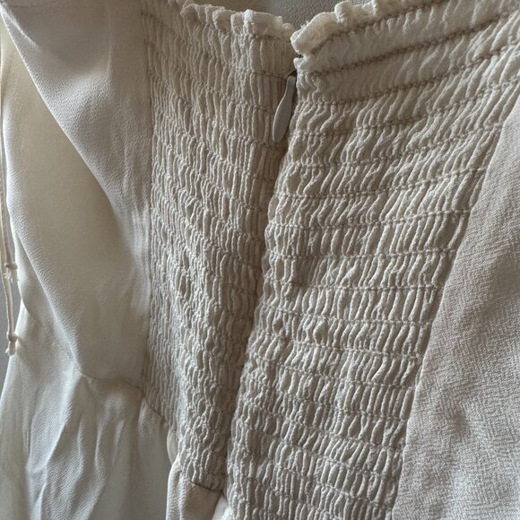 Reformation Ronan Midi Dress – Ivory – Tie Straps & Lace Trim – Size 6 - Picture 6 of 6